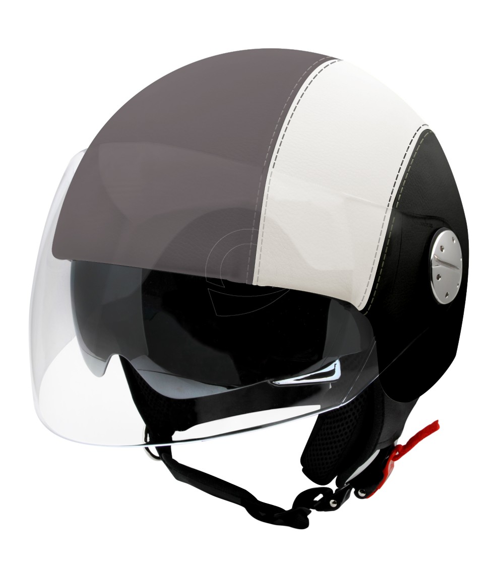 Casco moto jet vintage