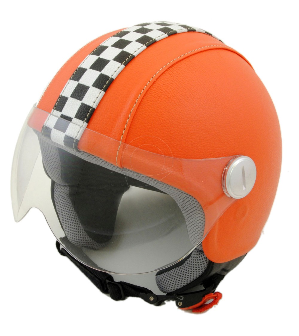 Casco Cafè Racer arancio