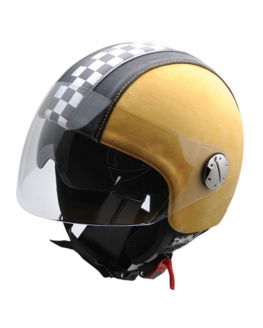 Casco Cafè Racer giallo
