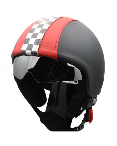 Casco Cafè Racer rosso