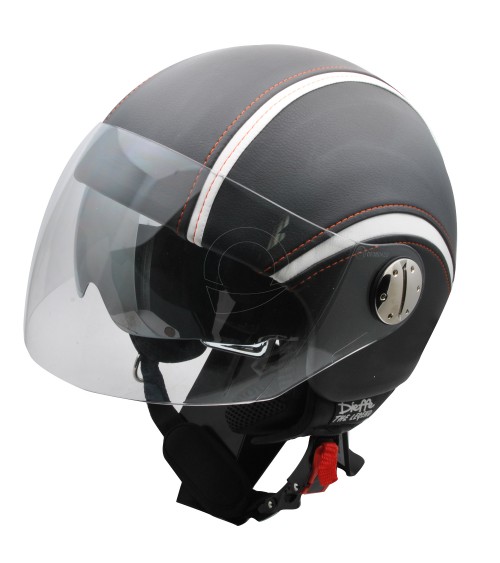Casco Cafè Racer bianco nero