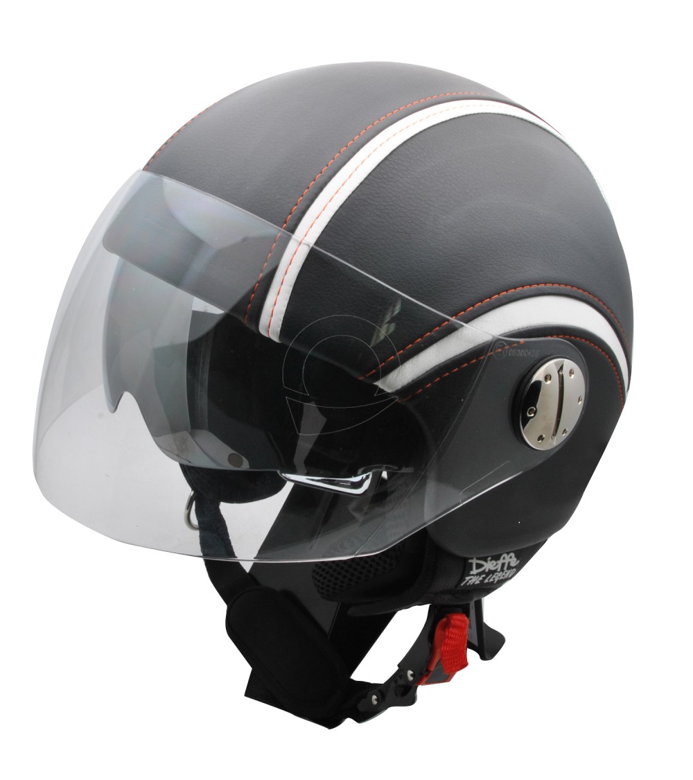 Casco Cafè Racer bianco nero