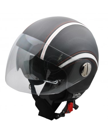 Casco Cafè Racer bianco nero