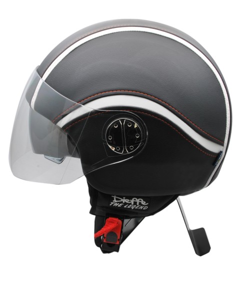 Casco Cafè Racer bianco nero