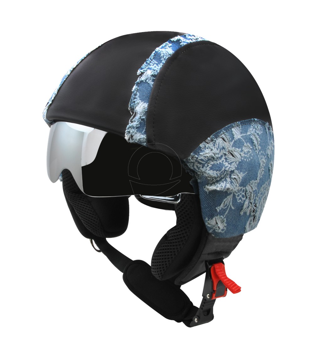 Casco denim nero