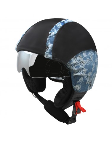 Casco denim nero