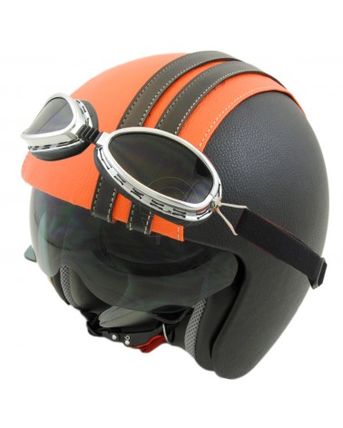 casco in pelle vintage