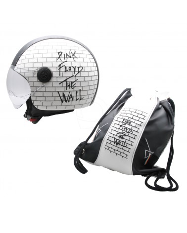 Casco Pink Floyd con sacca zaino
